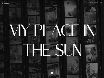 My Place In The Sun - cinematic experience animation branding cinematic dark hero loading movie style ui