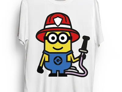 minion t shirt cartoon graphic design illustration minion vector