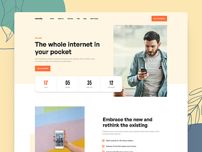 Marketing Tool - Landing Page Concept clean colors counter counting down design figma landing landingpage orange ui ux web website