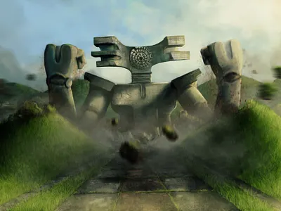Moslavine Awakened art digital illustration digital painting digitalart fantasy illustration monument photoshop