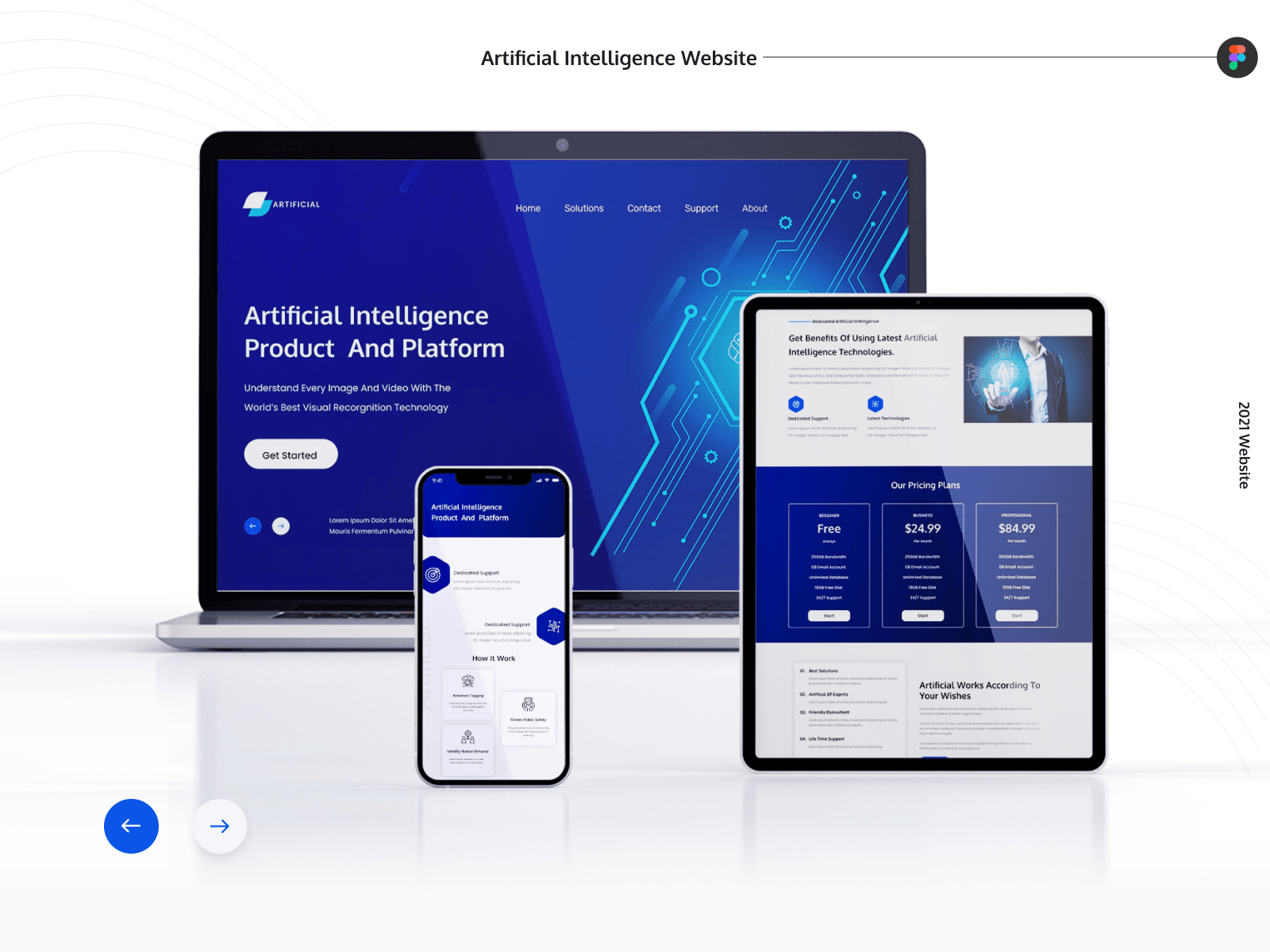 Artificial Intelligence - Web design ai website design artificial intelligence branding clean ui creative dark theme ui data visulization design digital world future landing page technology ui ux ux design web design website website concept