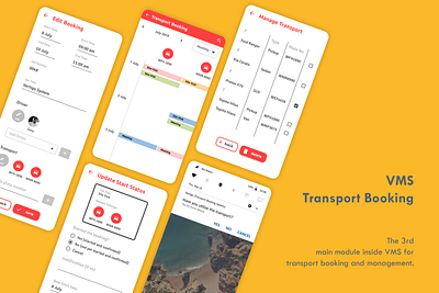 Vertigo Management System (VMS - App - Transport Booking) app design figma flat minimal mobile mobile app mobile app design mobile design mobile ui ui ui ux ui design uidesign uiux ux ux ui ux design uxdesign uxui