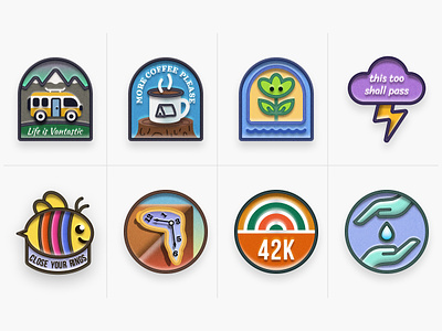 Grow Achievements in May 2022 achievement badge challenge health icon pin reward sticker