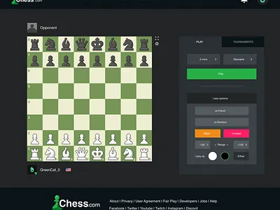 Chess.com Play Page app branding chess design illustration logo mockup page play uiux ux website website builder websites