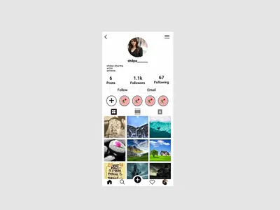 Instagram profile uidesign