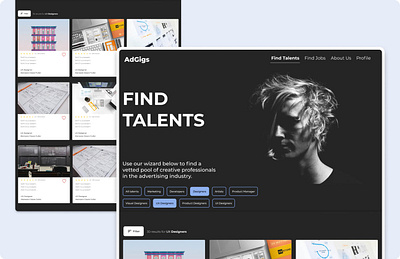 AdGigs- Web Application design ux web