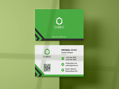 Business card - Cubeic abstract adobe illustrator adobe photoshop branding business card corporate creative design free psd graphic modern print professional stationary vector versatile visiting