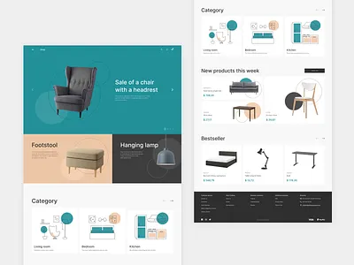 Marketplace homepage for interior design design figma homepage illustration mentalstack ui ux web