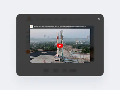 Daily UI - Pop-Up/Overlay app app design behance dailyui dailyuichallenge design flat isro overlay popup rocket typography ui ux youtube
