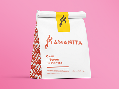 Amanita - Burger Delivery amanita bag branding burger delivery graphic design illustration
