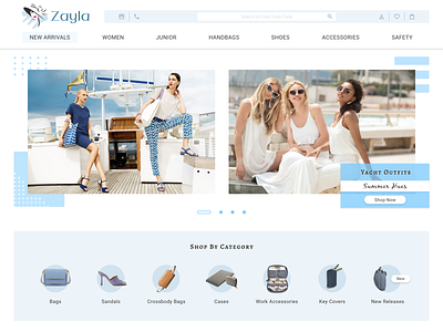 Zayla - Fashion and Apparel apparel fashion photoshop ui web design website xd