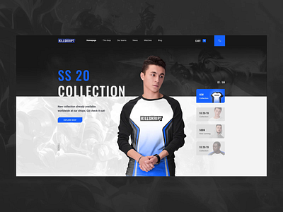 Killskript Shop design e sports interaction interaction animation interaction design interface sports ui ui design ux web design