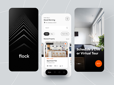 Real estate Mobile App Design 2021 trend agency branding agency landing page agency website agent best shot booking clean design dark ui dribbble best shot ecommerce app interior mobile app design product design real estate rental startup travel trendy design typography