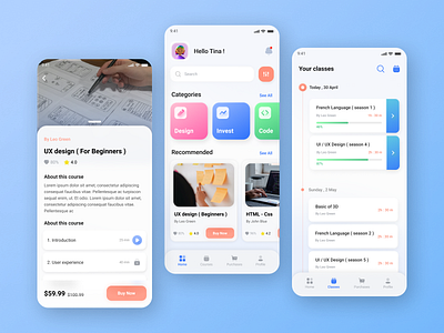 Course App app design course course app design figma illustration study ui ui design uiux uiuxdesigner ux uxdesign