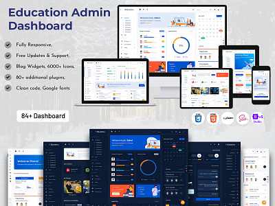 LMS Education Dashboard admin dashboard admin template bootstrap admin template dashboard template dashboard ui education dashboard learning management learning management system lms online course online education product design ui framework webapps