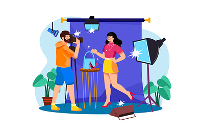 Photographer Illustration Concept color