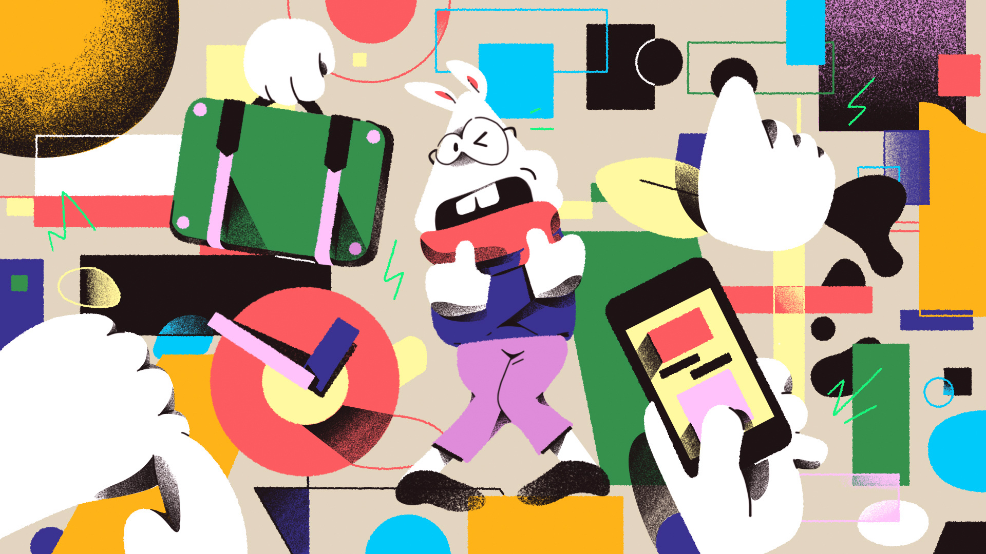 My Experience in Boston - Illustration 2d character design design doodle flat illustration