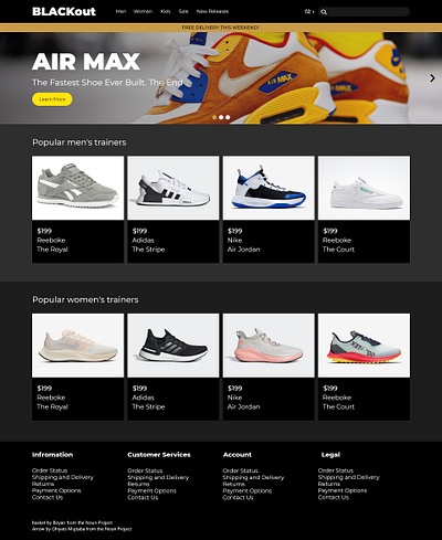 Shoe E-commerce website art clean design graphic design minimal typography ui ux web website