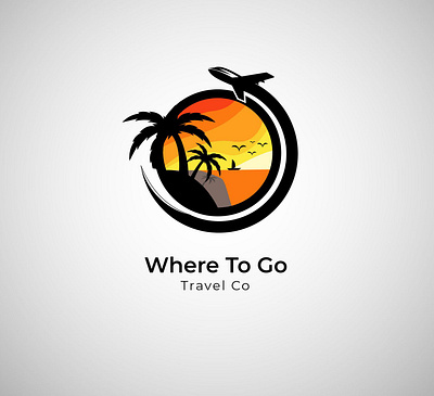 Travel Logo Design brand brandidentity branding design explore go logo plane tourism travel typography