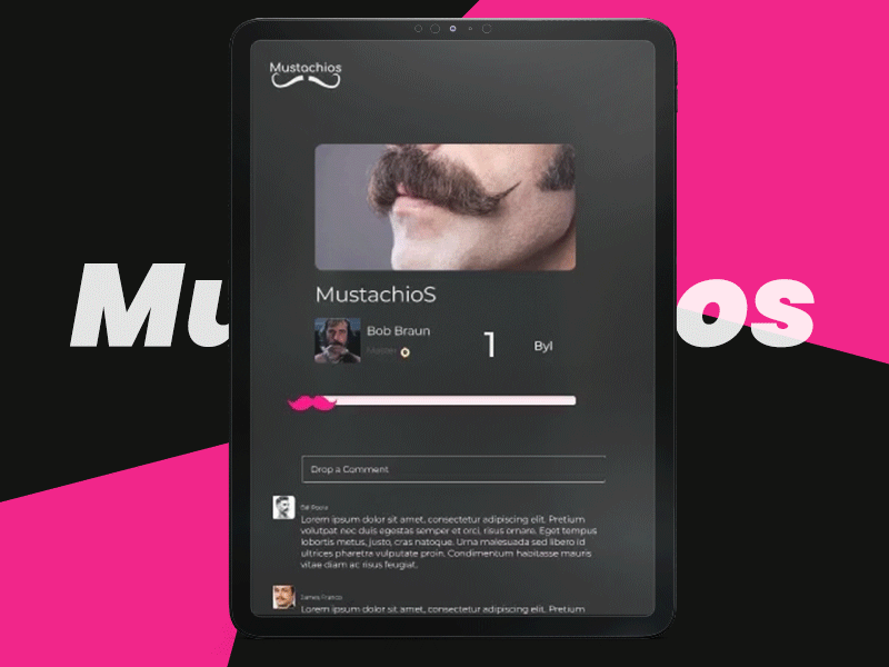 Compete your Mustaches animated animatedgif compete competition competitive competitor lgbt mustache mustaches prototype rank ranks rate tablet ui ui ux ui design uidesign uiux