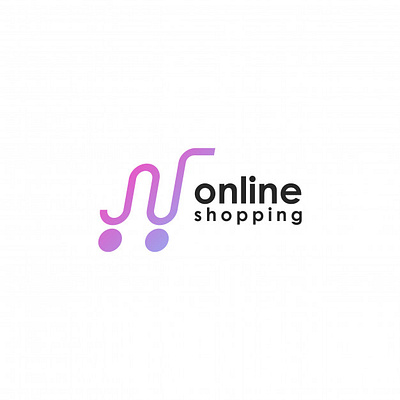 online shopping logo design flat graphic design illustration logo logo design minimal