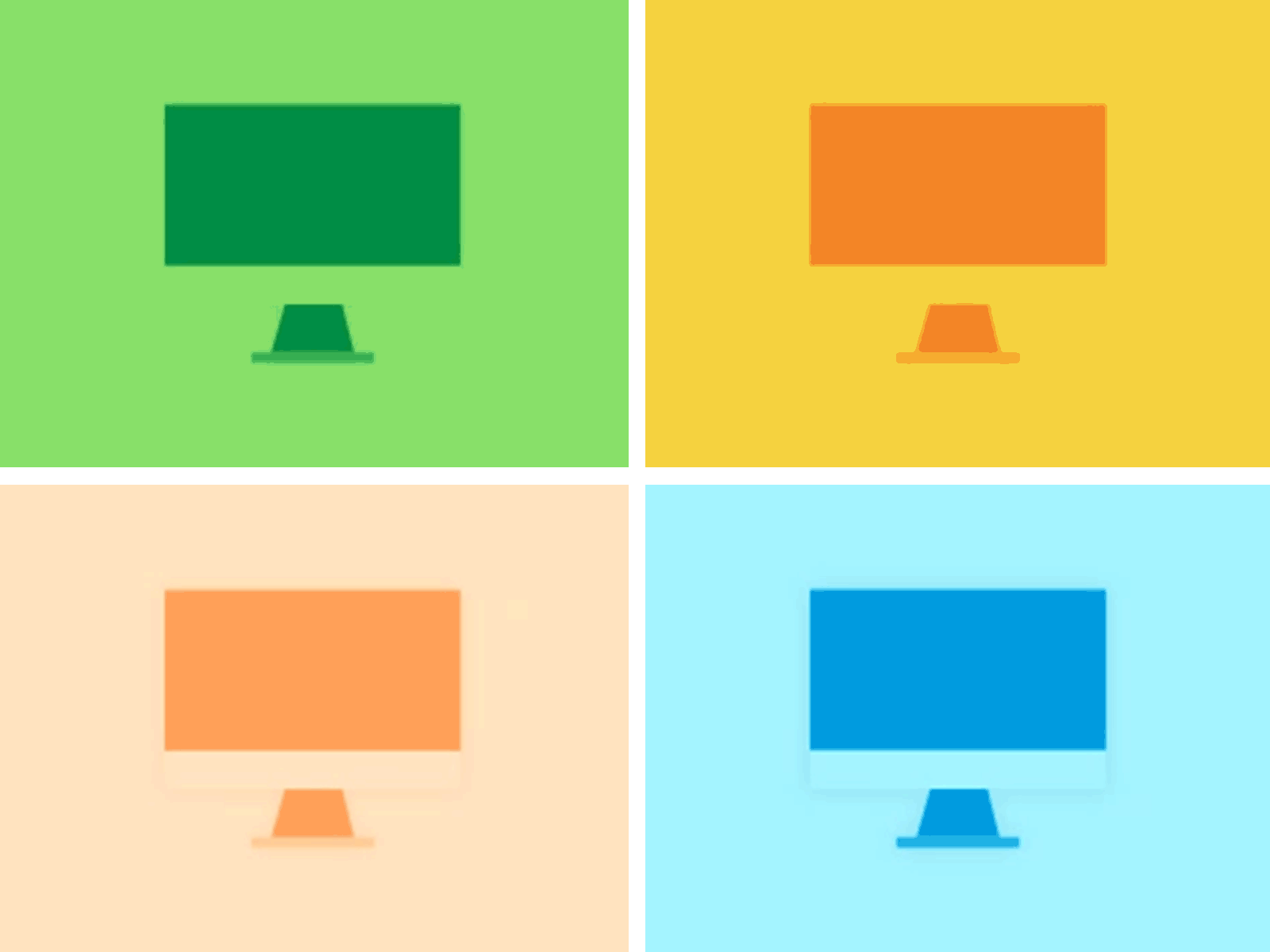 Desktop updates design flat illustration motion vector