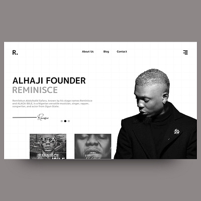 Reminisce app design figma landing design landing page design landing page ui landingpage minimal ui uiux ux web website