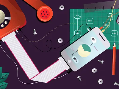 Medium article illustration design flat illustration plant vector