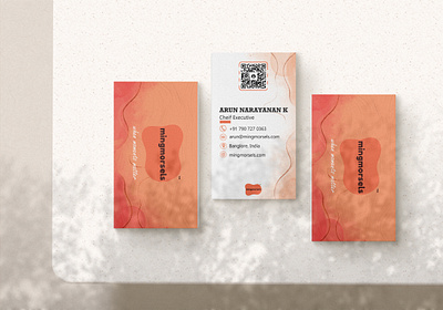 Business Card Mockup for mingmorsels branding business business card design illustration logo mockup