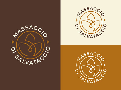 Massaggio di Salvataggio - Logo brand brand identity branding color palette concept construction design flat golden ratio graphic design illustrator logo lotus massage massaggio monogram oil salvataggio vector
