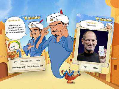 Akinator - iOS & Android Game akinator android game illustration ios ui