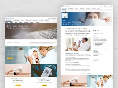 Cotton USA Website Design article b2b cotton industry uxdesign web web design web page