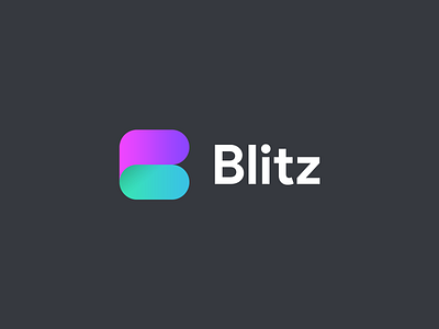 Blitz - Logo b letter logo b logo bold brand brand colors brand identity branding colorful logo elegant gradient letter logo logo logo design logotype pill playful rounded simple software tech