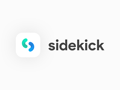 sidekick - Logo app icon blue green bold logo brand colors brand identity brand name branding colorful logo flat gradient gradient logo logo minimal modern logo s letter logo shape simple simple logo software tech logo