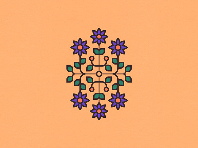 Spring Flowers 1/3 adobe illustrator clean flowers flowershop geometry graphic design illustration minimal spring symmetry vector