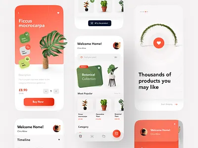 Plant Shop-v2- Mobile App Design botanical creative design green mobile mobile app mobile design online shop plant plantshop shooping shop shoping shopping app ui uidesign uxdesign