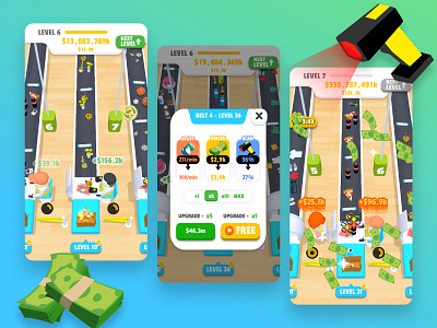 Cash out - iOS & Android 3d android game ios ui unity ux