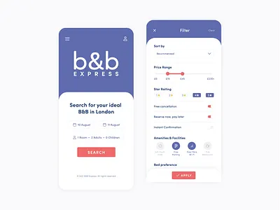 B&B Express - Hotel Booking App - UI/UX Case Study - MintSwift bed and breakfast booking app hotel booking hotel booking app interface london mintswift mobile app design mobile ui ui ui ux ui design ui ux uiux uk user experience user inteface ux ui uxdesign uxui