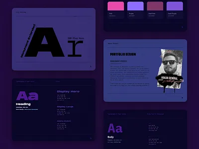 Hakan Demiral Portfolio branding brush code dark mode developer gradient inspect landing page portfolio purple street ui
