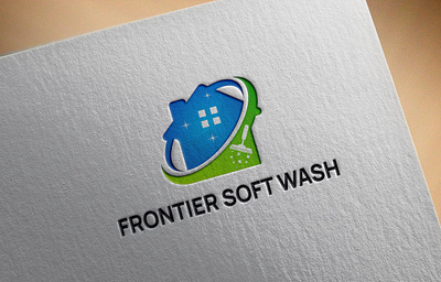 Frontier Soft Wash cleaning cleaning company cleaning logo cleaning service clever logo creative design custom design custom logo graphic design home cleaning logo design logodesign logodesigner modren logo professional logo unique logo wash logo washing