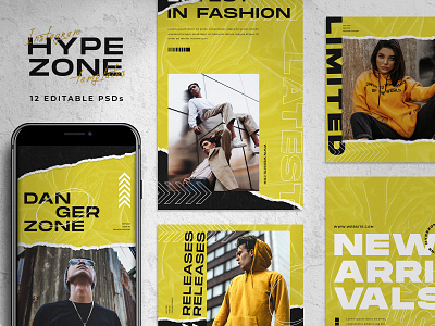 HYPEZONE - Social Media Posts and Stories advertisement branding facebook facebook ad flyer design instagram instagram posts photoshop poster poster design social media social media design social media pack social media posts social media template template