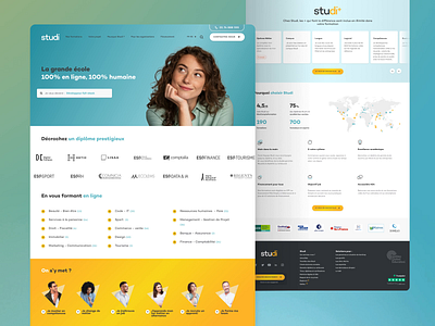 Studi - Website branding design system figma mobile school ui ux web website