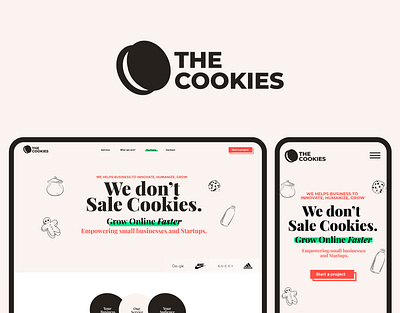 The Cookies Agency - Logo design and Website UX/UI brand design brand identity branding chocolate bar chip milk healthy cookie biscuit orio design design app designer illustration logo design logo designer mic minimalist modern logo podcast podcasting seo smo marketing agency the cookies typography ui