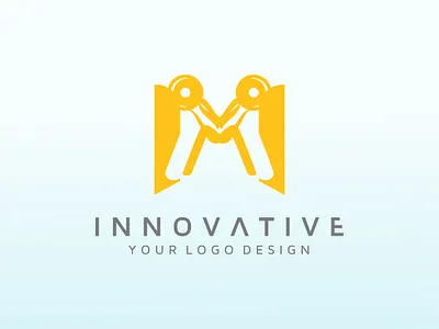 Letter M logo, alphabet M fitness template, Graphic designer advertising
