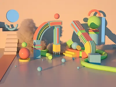 Geometrics 3d 3dart background cinema4d cloud color colors design digitalart geometric octane