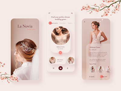 Bridal Wear Store app ui design bridal gowns bridal wear clean ui clothing clothing brand clothing ecommerce ecommerce app ecommerce shop gown minimal mobile app design shopping app wedding gift wedding gowns wedding store