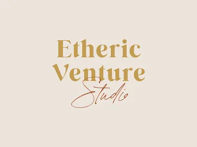 Etheric Venture Studio - Logo branding company design illustration logo script startup studio