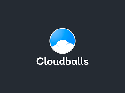 Cloudballs blue branding cloud clouds design flat gradient icon logo logotype minimal minimalism minimalist minimalistic sky vector