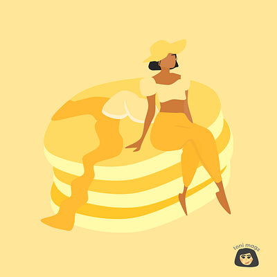 Pancakes and Sundays design illustration