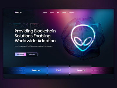 Xenon Crypto Blockchain Website Landing Page app crypto design graphic design illustration landing page landingpage logo motion graphics nft nft art nft design nft landing page nft website typography ux vector web design website website design